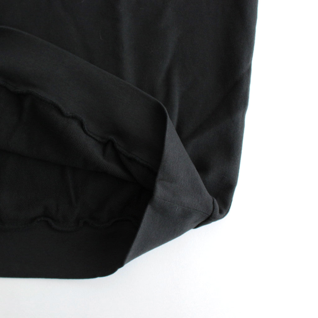 SUPER HIGH GAUGE SWEAT HALF ZIP P/O #INK BLACK [A24AP03CU]