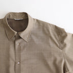 SUPER FINE TROPICAL WOOL SHIRT #TOP LIGHT BROWN [A25SS01WT]