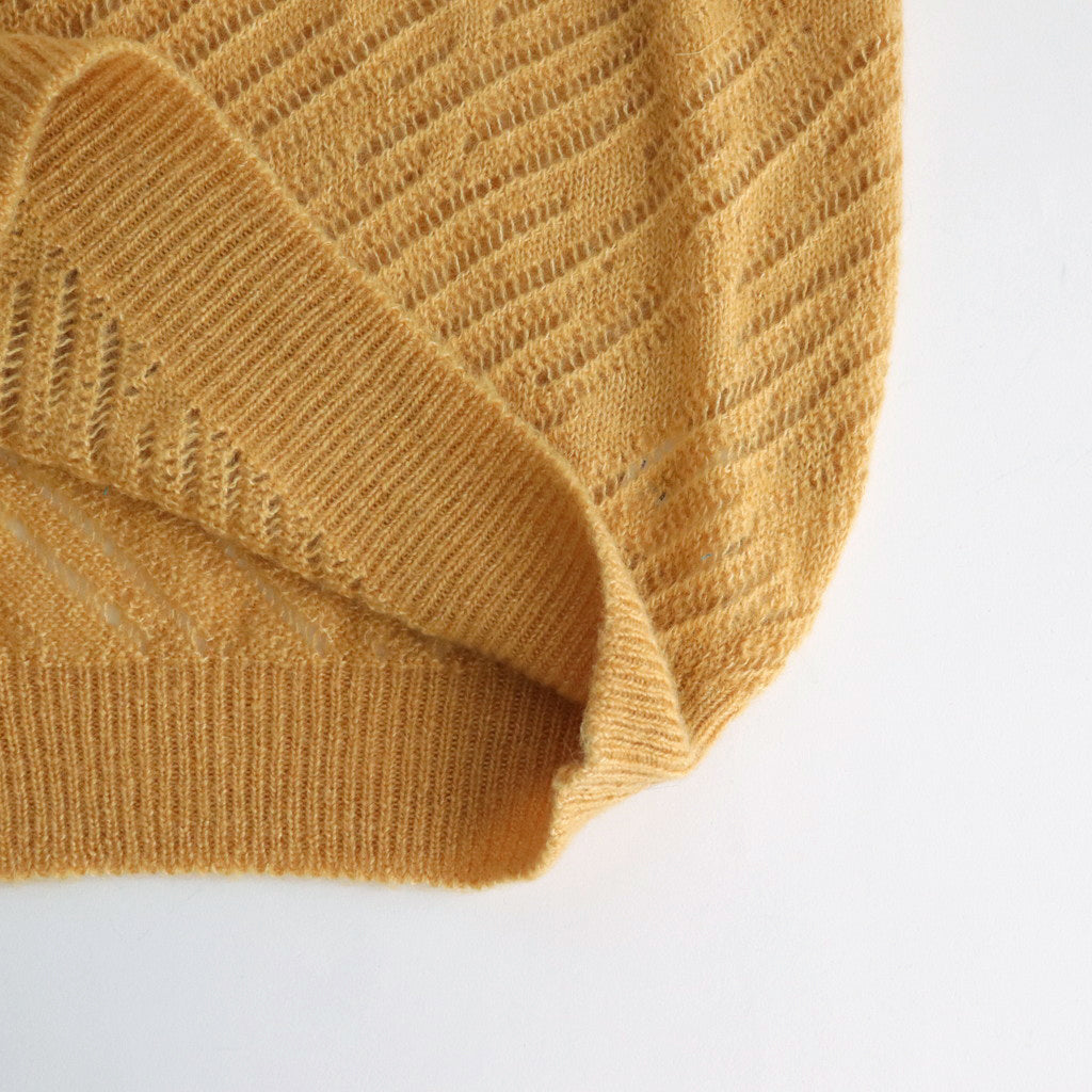 SILK MOHAIR PULLOVER SWEATER #YELLOW [YK24SS0671S]