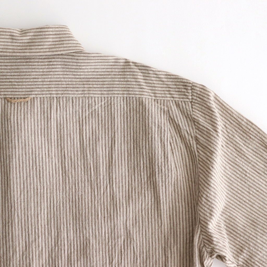 BUTTON SHIRT PULLOVER #brown-st [45110]