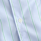 SIDOGRAS S/S Oversized Regular Collar Shirt #GREEN PIN STRIPE [GM262-50029]