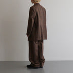 BLUEFACED WOOL CHECK DOUBLE-BREASTED JACKET #BROWN CHECK [A24AJ03CB]