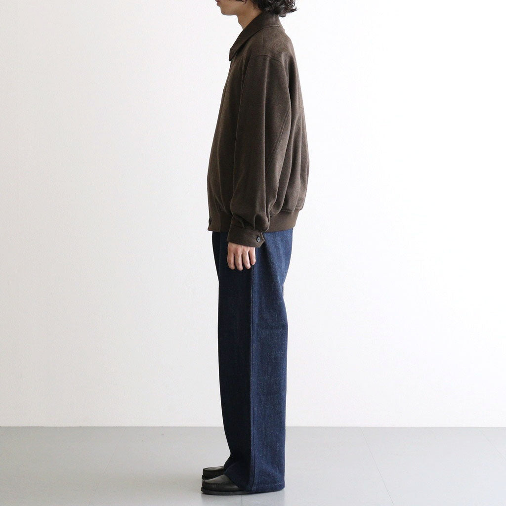WOOL DOESKIN BUTTON FLY SHORT JACKET #GREY BROWN [ST.1558]