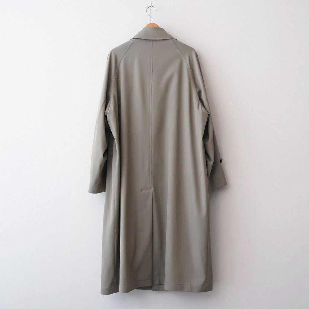 LIGHT WOOL MAX GABARDINE COAT #KHAKI BEIGE CHAMBRAY [A26SC01MG]