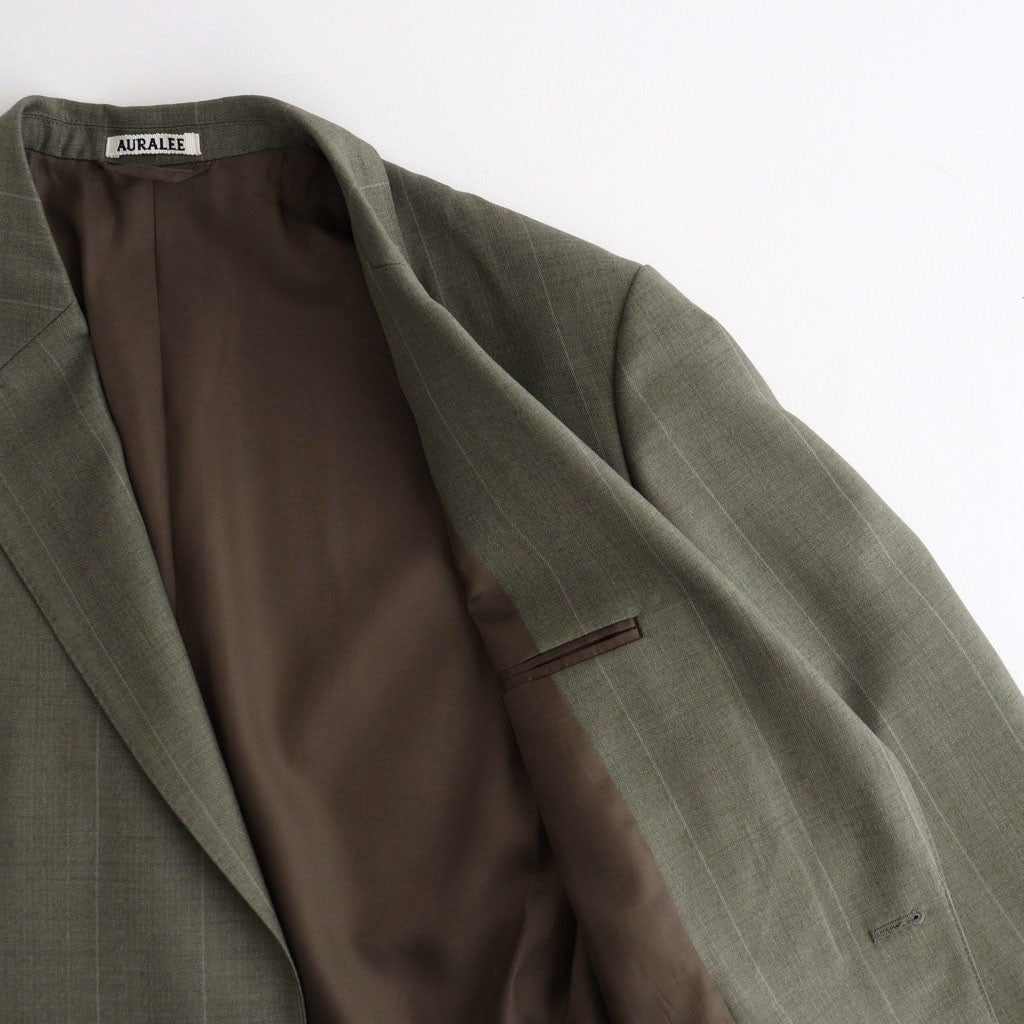 BLUEFACED WOOL JACKET #OLIVE GRAY STRIPE [A26AJ03BS]