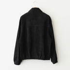 COW SUEDE ZIP SHORT JACKET #BLACK [ST.1217]