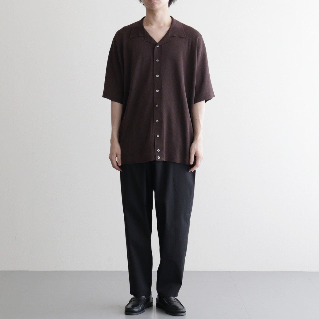 Washi Open Collar S/S Shirt #BROWN [2601-017]