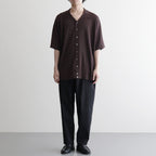 Washi Open Collar S/S Shirt #BROWN [2601-017]
