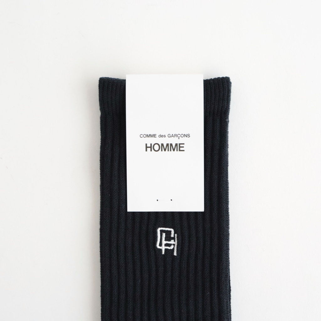 綿パイル刺繍ソックス #BLACK [HQ-K501-051]