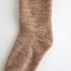 DOUBLE FACE CREW SOCKS ”MERINOWOOL＆ORGANIC COTTON” #CAMEL [R1001-AW25]