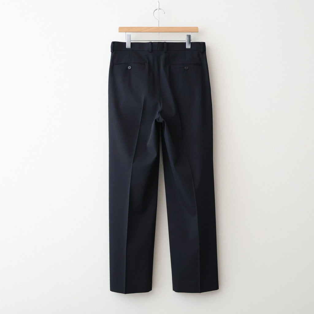 LIGHT WOOL MAX GABARDINE TWO-TUCK SLACKS #TOP BLACK [A26SP04MG