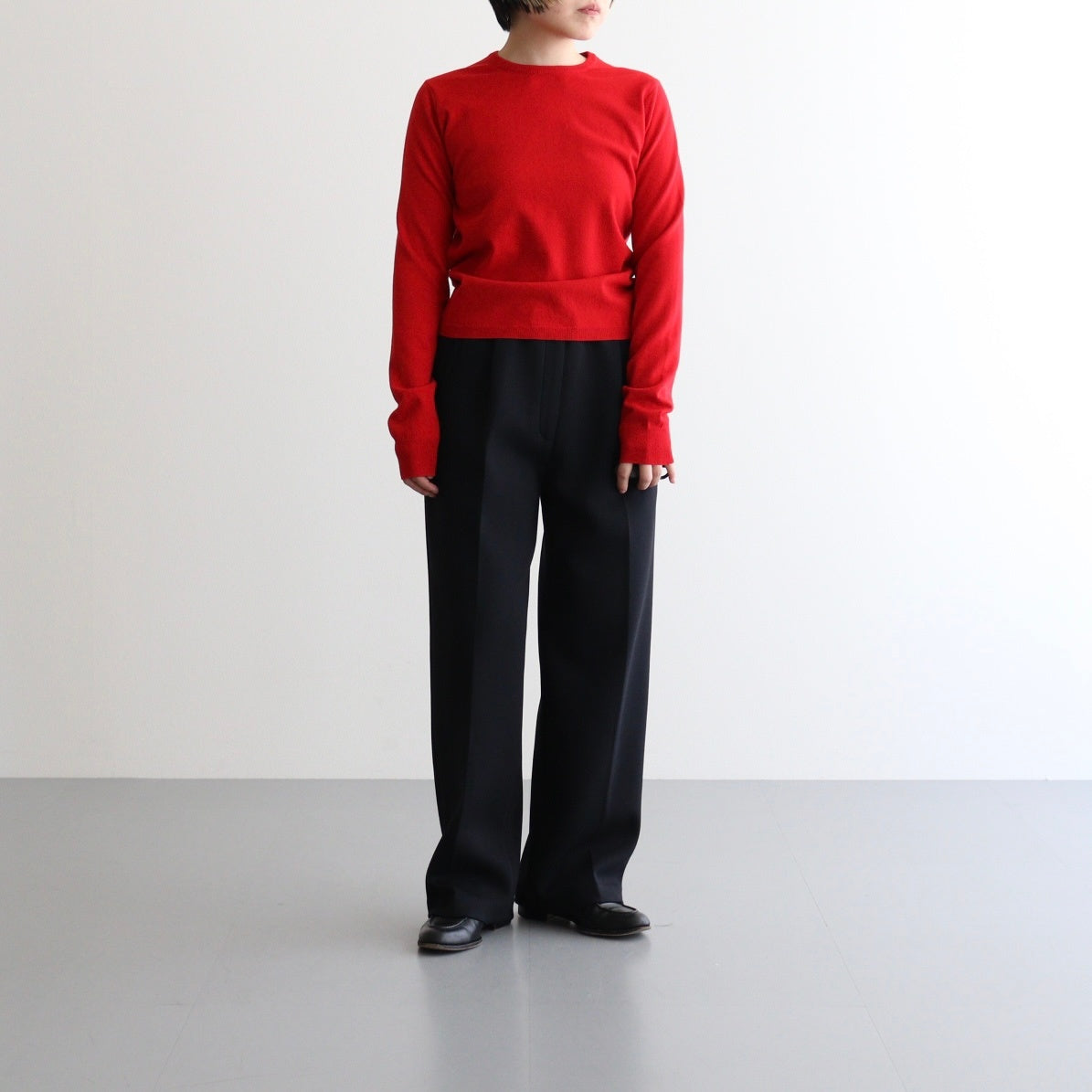 HIGH TWIST WOOL KNIT P/O #RED [A25AP05CK] – ciacura