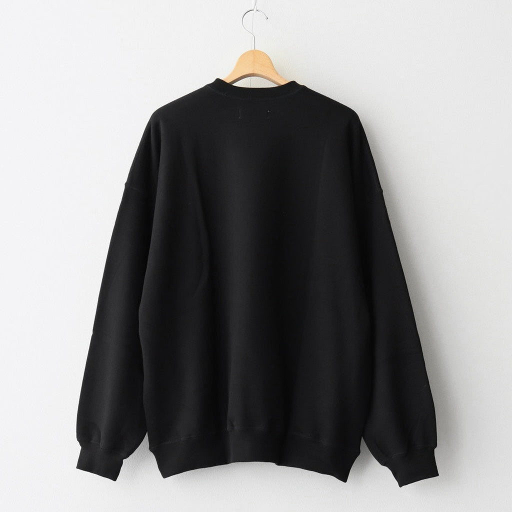 AZUMA Terry Crew Neck Sweat #BLACK [GU253-70240B]
