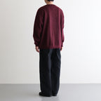 SQUARE PANNEL MOHAIR CARDIGAN #BURGUNDY [YK23FW0590S]