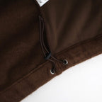 PURE SILK COMFORT FLEECE HALF ZIP P/O #BROWN [A25AP02SF]