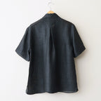 Rayon & Linen Sheer Shirt - Vintage Fabric #Black [OFH010SH32]