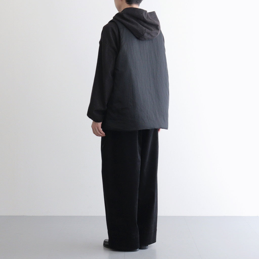 ヴィンテージNYラウンドカットパデッドベスト #BLACK X BLACK [D225-V401-V]