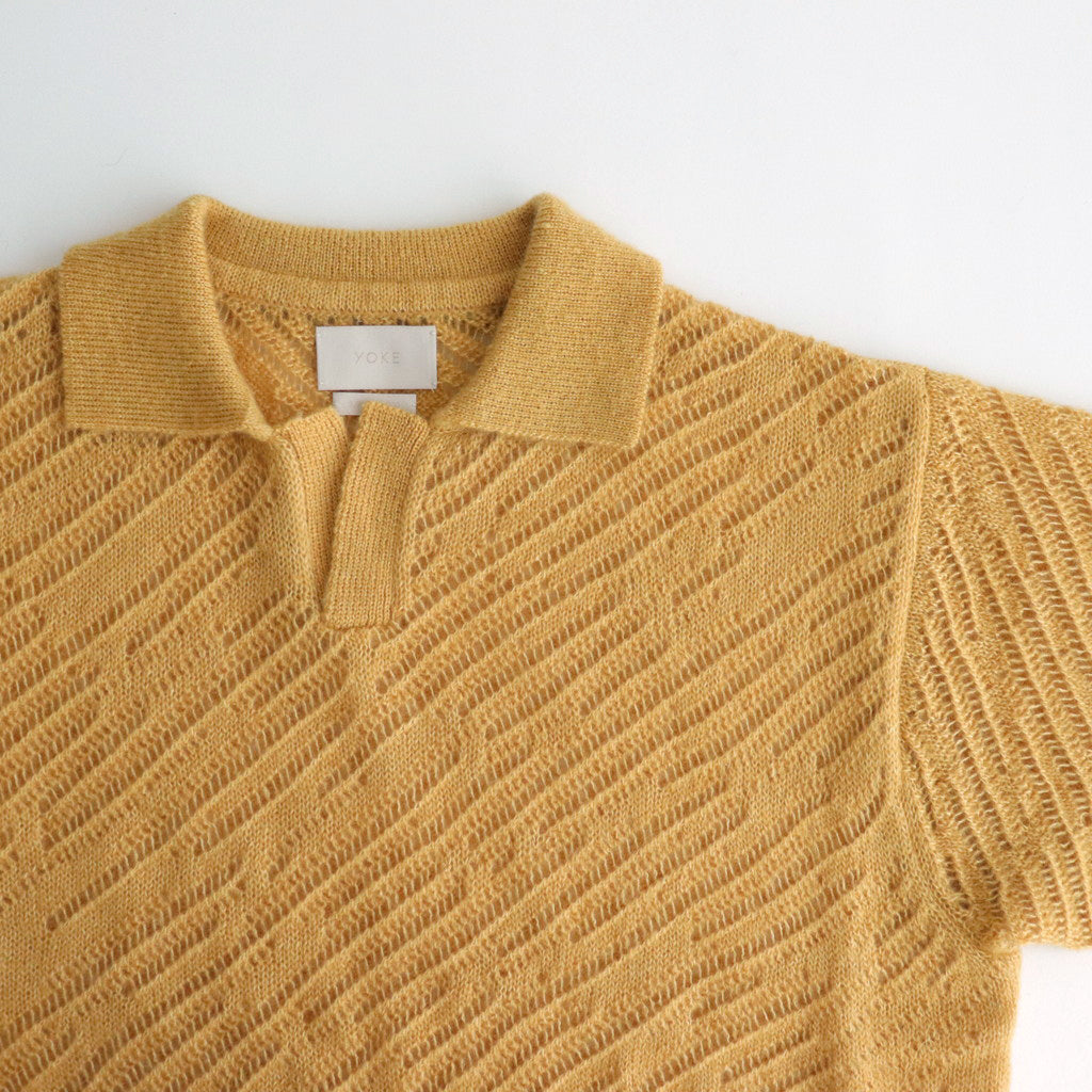 SILK MOHAIR PULLOVER SWEATER #YELLOW [YK24SS0671S]