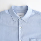 COTTON SILK OVERSIZED LS SHIRT #SAX [ST.1666]