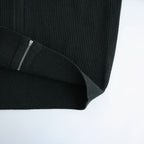 SUPER FINE WOOL RIB KNIT ZIP CARDIGAN #TOP DARK OLIVE [A26AC01RK]