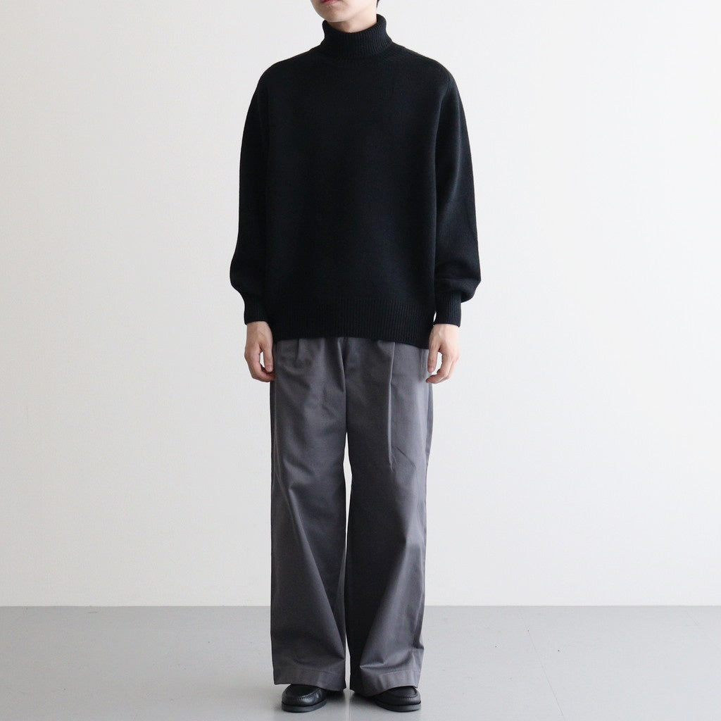 EXTRA FINE WOOL WARM KNIT TURTLE NECK LS #BLACK [ST.1290] – ciacura