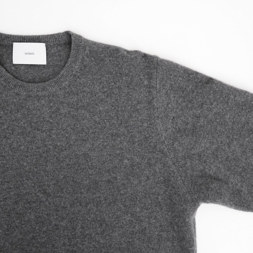 EXTRA FINE WOOL KNIT CREW NECK LS #GREY [ST.1634]