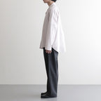 Cotton & Lyocell Lounge Shirt #White & Burgundy Plaid [OFH010SH22]