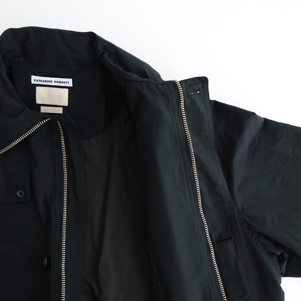KATHARINE HAMNETT Recycle Polyester Half Coat #BLACK [YK25FW01128C-KH]