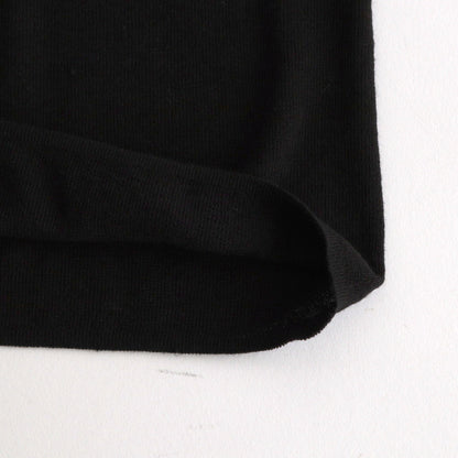 ROYAL WOOL CIRCULAR RIB HENRYNECK SWEATER #BLACK [KRAGCW0703]