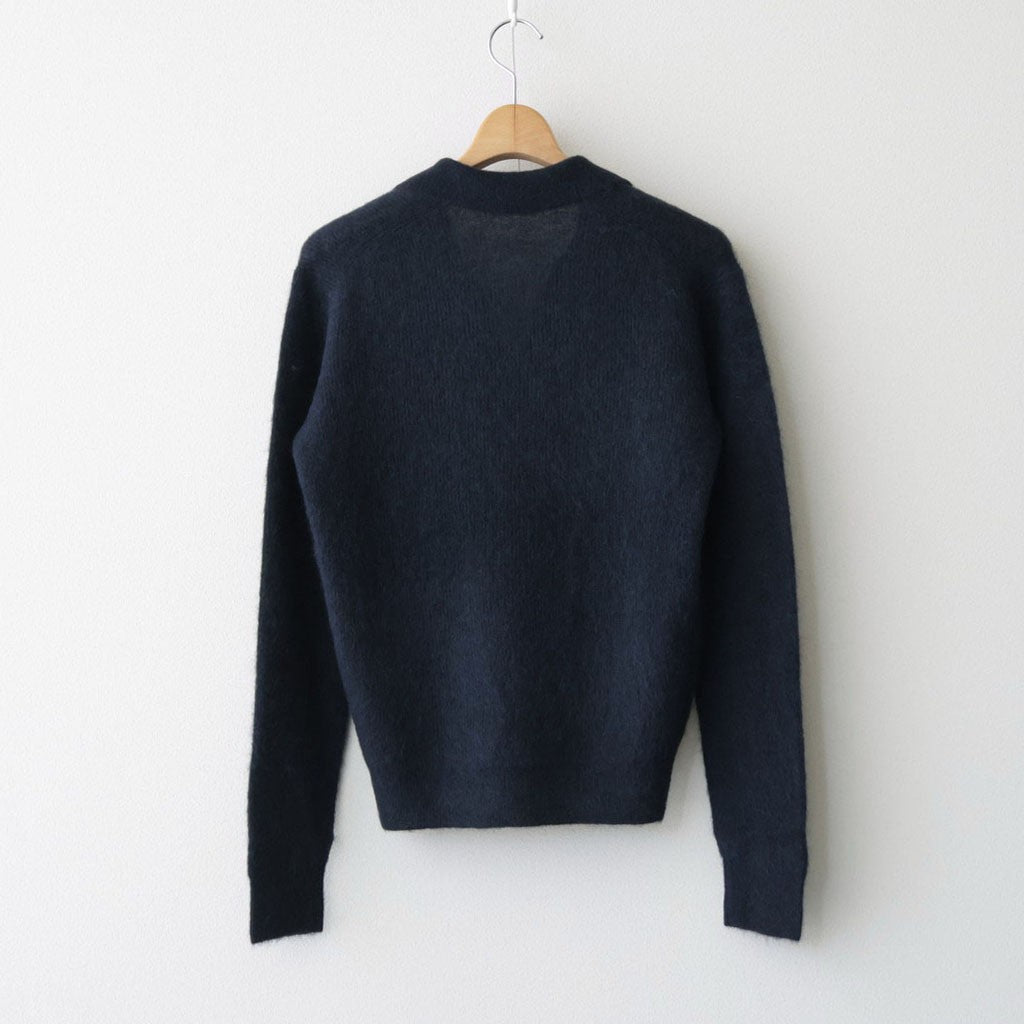BABY SURI ALPACA SHEER KNIT SKIPPER POLO #NAVY [A26AP04AK]