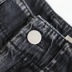 LIGHT-WEIGHT DENIM 1TUCK WIDE BAKER PANTS #BLACK [YK25SS0931P]