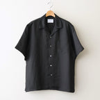 VIS/LI BRIGHT TWILL OPEN COLLAR SS SHIRT #DARK CHARCOAL [ST.1463]