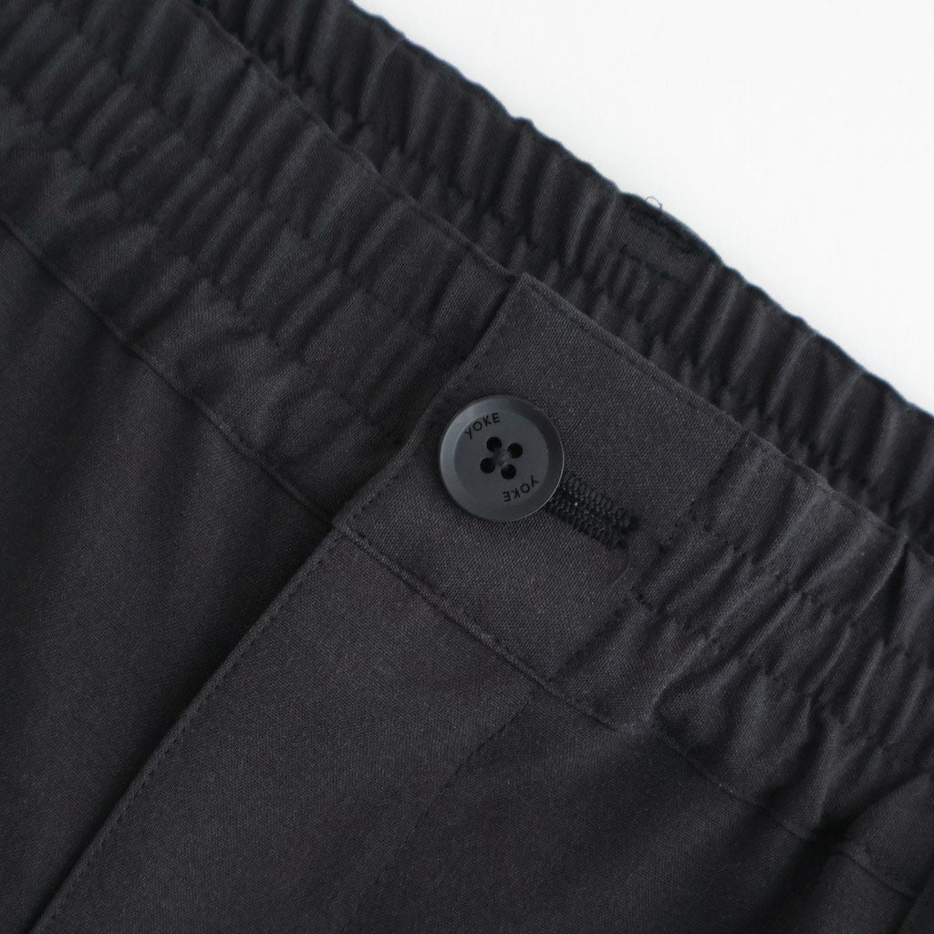 Wool Washer Tropical 2pleated Easy Trousers #CARBON [YK26SS01173P]
