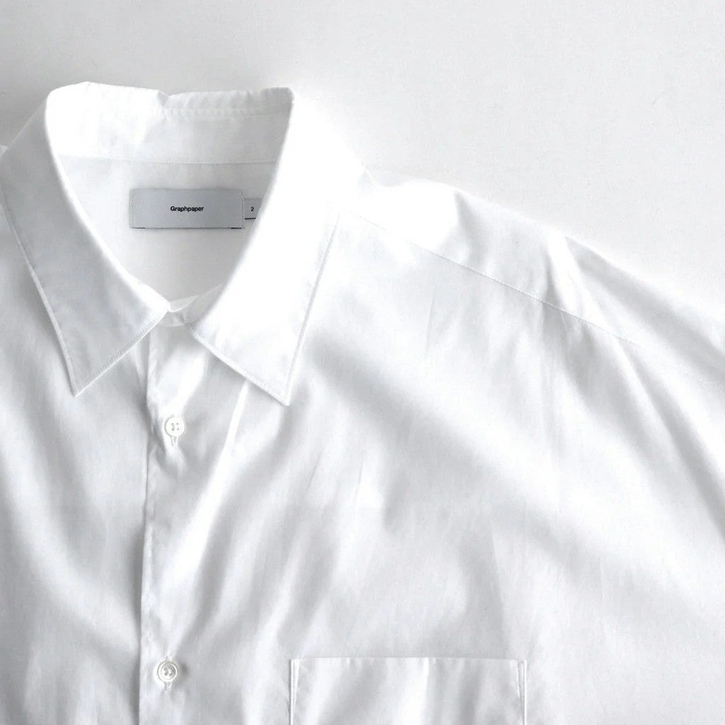 Broad L/S Oversized Regular Collar Shirt #WHITE [GM253-50001B]