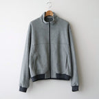 PURE SILK COMFORT FLEECE ZIP BLOUSON #TOP GRAY [A26AB01SF]
