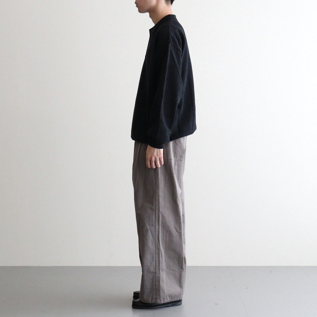 KATHARINE HAMNETT Organic Cotton Wide-leg Work Pants #GRAY [YK25FW01131P-KH]
