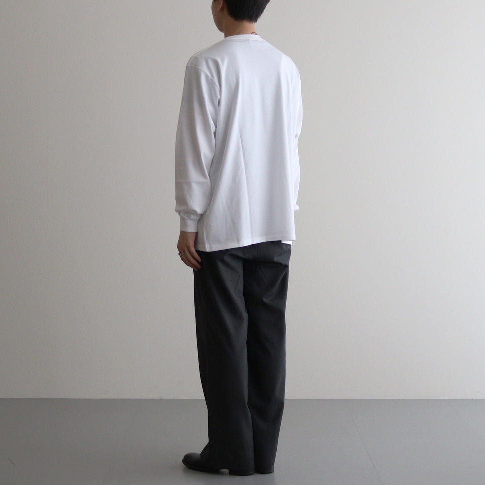 LUSTER PLAITING L/S TEE #WHITE [A00P01GT]