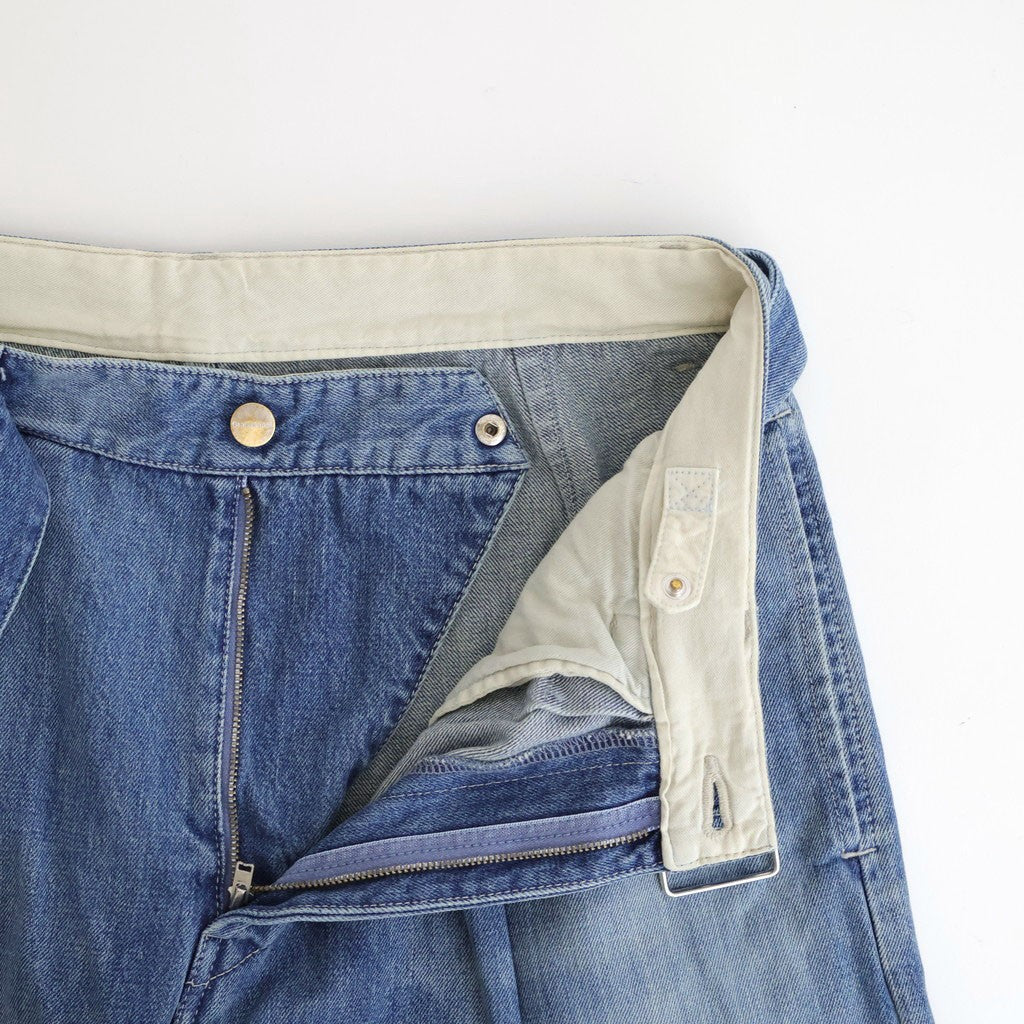 Selvage Denim Belted Pants #INDIGO_LIGHT FADE [GU261-40064LB]