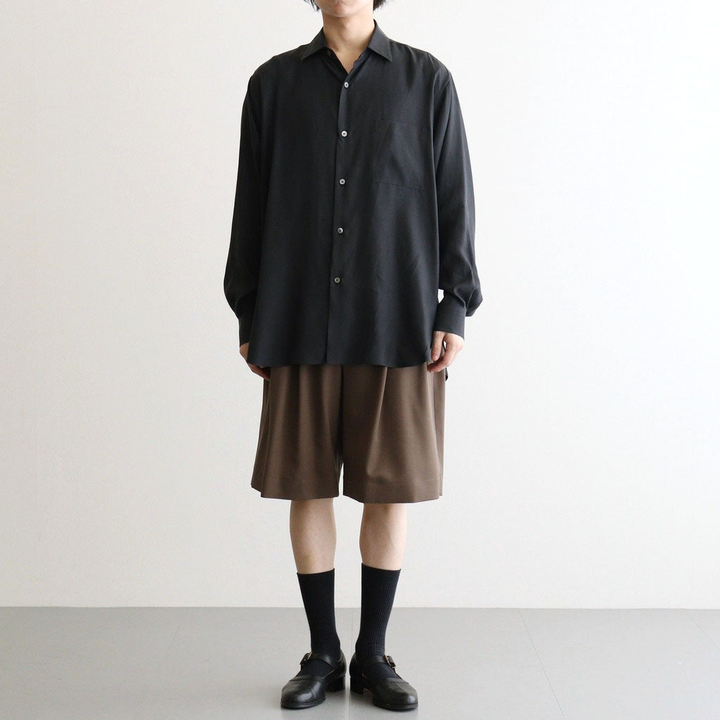 WIDE EASY SHORT TROUSERS #DARK BEIGE [ST.1435]