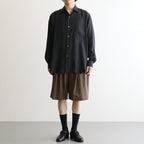 WIDE EASY SHORT TROUSERS #DARK BEIGE [ST.1435]