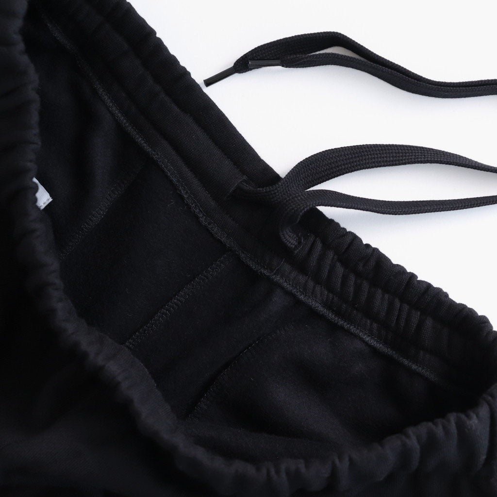 YAK/COTTON SWEAT EASY TROUSERS #BLACK [ST.1288]