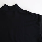 ELASTIC HIGH GAUGE SWEAT HALF ZIP P/O #INK BLACK [A25SP01NU]