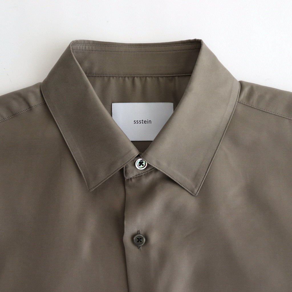 CUPRO TWILL OVERSIZED LS SHIRT #TAUPE [ST.1151]