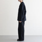 EXTRA FINE WOOL KNIT TUCKED CARDIGAN #BLACK [ST.1298]