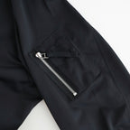 綿ナイロン裏毛 カーディガン #BLACK [HQ-T007-051]