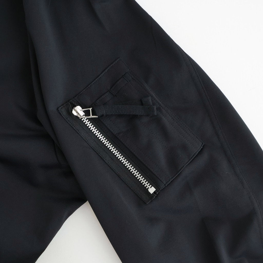 綿ナイロン裏毛 カーディガン #BLACK [HQ-T007-051]