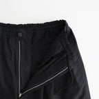 綿ツイル微起毛 ワイド2タックパンツ #BLACK [HQ-P006-051]