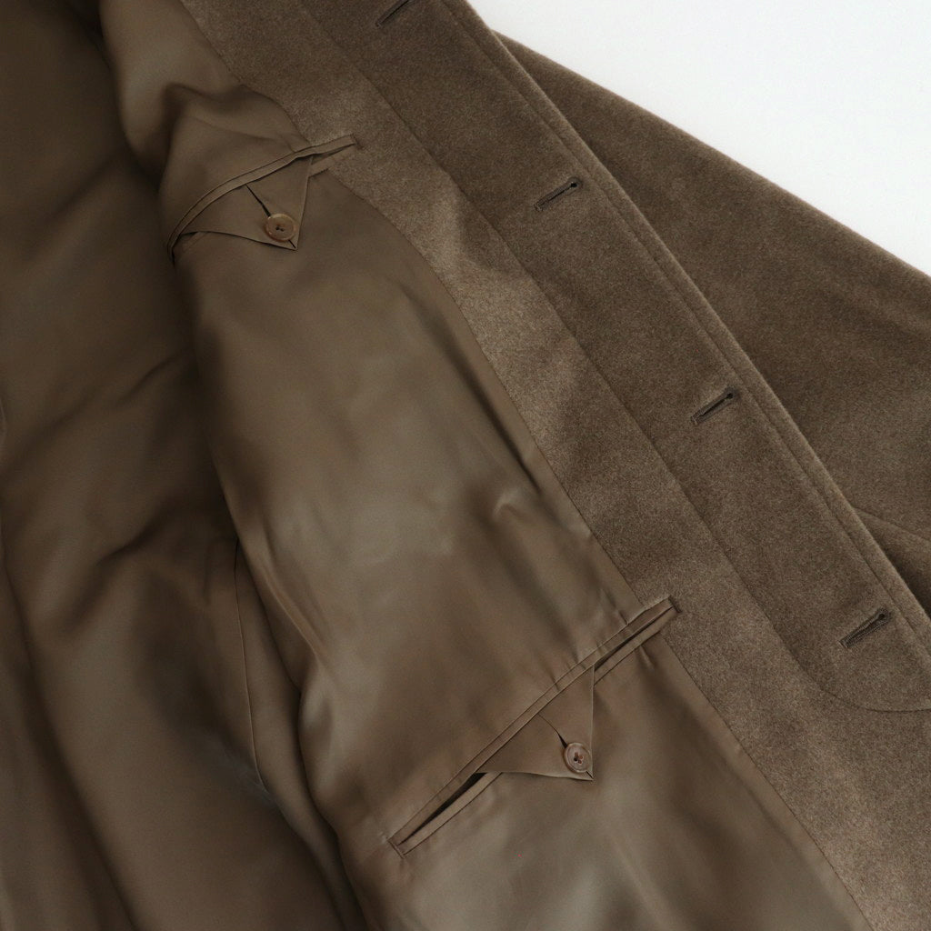 SUPER FINE WOOL MOSSER SOUTIEN COLLAR COAT #KHAKI BEIGE [A24AC01WM]