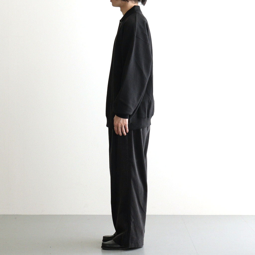 AZUMA Terry Pullover Polo Sweat #BLACK [GU263-70251B]