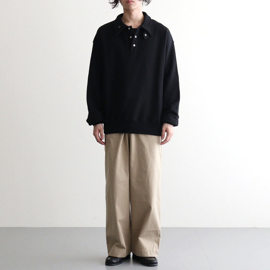 Half-Snap Sweatshirt #Black [OFH011PO61]